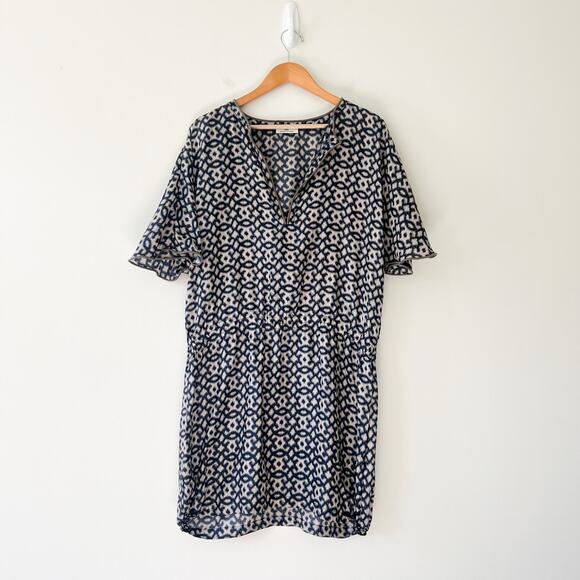 DAY Birger Et Mikkelsen 100% Silk Navy Cream Tunic Dress, Size 36/Small - Picture 1 of 10